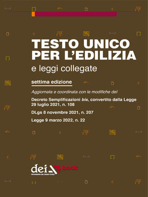 cover image of Testo unico per l'edilizia e leggi collegate--VII EDIZ.
